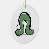 緑の幼虫 セラミックオーナメント (右)