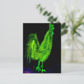 緑の幽霊ルースターはがき ポストカード (スタンド正面)