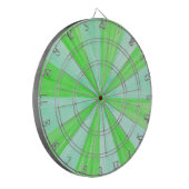 緑の幾何スポークパターンDartBoardのシェード ダーツボード (正面左)