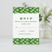 緑の幾何三角形の応答カード 出欠カード (スタンド正面)