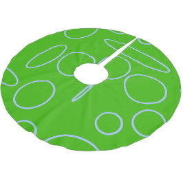 緑の幾何学円ループクリスマスツリースカート ブラッシュドポリエステルツリースカート