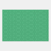 緑の幾何学模様 ラッピングペーパーシート (正面3)