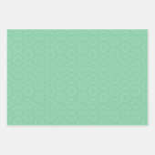 緑の幾何学模様 ラッピングペーパーシート (正面2)