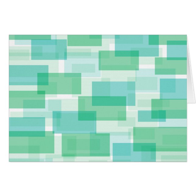 緑の幾何学正方形パターン (正面横)