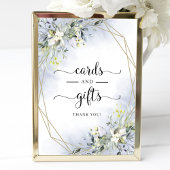 緑の幾何学的なカードとギフトのサイン ポスター