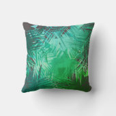 緑の幾何学的なジャングルの装飾用クッション クッション (裏面)