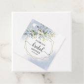 緑の幾何学的な埃っぽい青いブライダルシャワーの恩恵 フェイバータグ (インサイチュ)