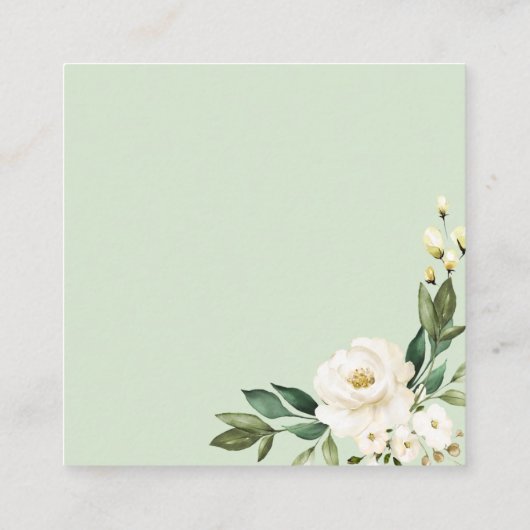 緑の幾何学的な推測キスカードの数 エンクロージャーカード (裏面)