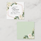 緑の幾何学的な推測キスカードの数 エンクロージャーカード (正面/裏面)