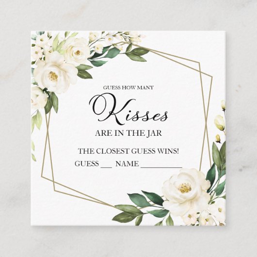 緑の幾何学的な推測キスカードの数 エンクロージャーカード (正面)