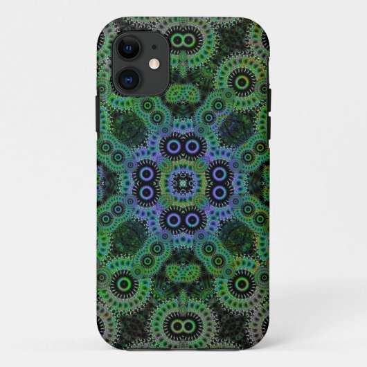 緑の幾何学的な歯車パターン ケースメイト iPhone 5 Case-Mate iPhoneケース (裏面)