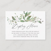 緑の幾何学的な赤ちゃんシャワー表示シャワー エンクロージャーカード (正面)