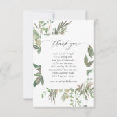 緑の幾何学的な赤ちゃんシャワー サンキューカード (正面)