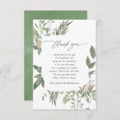 緑の幾何学的な赤ちゃんシャワー サンキューカード (正面/裏面)