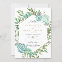 緑の幾何学的な金ゴールドフレーム結婚の数