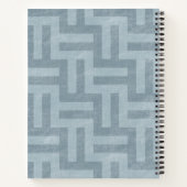 緑の幾何学的ストライプ ノートブック (裏面)