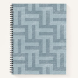 緑の幾何学的ストライプ ノートブック