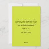 緑の幾何学的タイポグラフィ写真新年おめでとう シーズンカード (裏面)