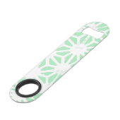 緑の幾何学的パターン スピード栓抜き (正面アングル)