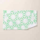 緑の幾何学的パターン バスタオルセット (ハンドタオル)