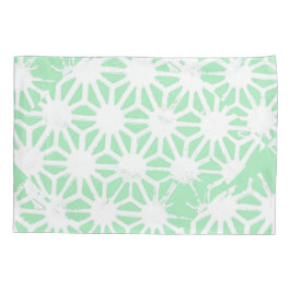 緑の幾何学的パターン 枕カバー