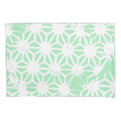 緑の幾何学的パターン 枕カバー (正面)