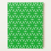 緑の幾何学的フローラ抽象芸術 プランナー手帳 (裏面)