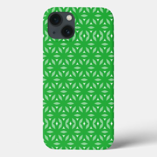 緑の幾何学的フローラ抽象芸術 Case-Mate iPhoneケース (裏面)