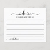 緑の幾何学的ブライダルシャワーアドバイスカード (正面)