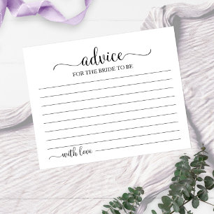 緑の幾何学的ブライダルシャワーアドバイスカード