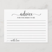 緑の幾何学的ブライダルシャワーアドバイスカード ポストカード (正面)