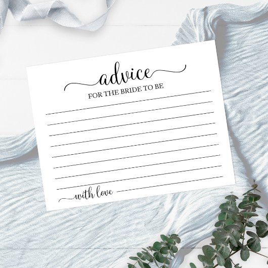 緑の幾何学的ブライダルシャワーアドバイスカード ポストカード