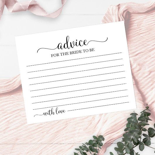 緑の幾何学的ブライダルシャワーアドバイスカード ポストカード