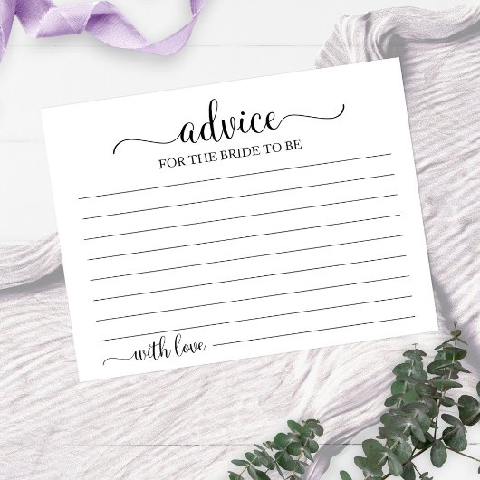 緑の幾何学的ブライダルシャワーアドバイスカード ポストカード