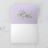 緑の幾何学的ブライダルシャワーサンキューカード カード (内部)