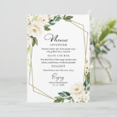 緑の幾何学的ブライダルシャワープレート 招待状 (スタンド正面)