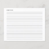 緑の幾何学的ブライダルシャワーレシピカード (裏面)