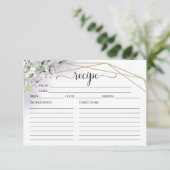 緑の幾何学的ブライダルシャワーレシピカード (スタンド正面)