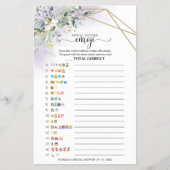 緑の幾何学的ブライダルシャワー絵文字 チラシ (正面)