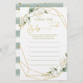 緑の幾何学的ベビーの開花推測ベビー食品 (正面/裏面)