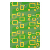 緑の幾何学的ミニクリップボード ミニクリップボード (裏面)