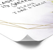 緑の幾何学的ユーカリ愛は甘いサインである ポスター (角)