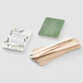 緑の幾何学的結婚式 プログラム ハンドファン (組立なし)