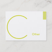 緑の幾何学的-ぽっちゃりした 名刺 (裏面)