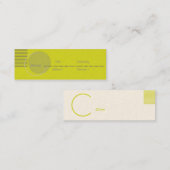 緑の幾何学的-細い スキニー名刺 (正面/裏面)