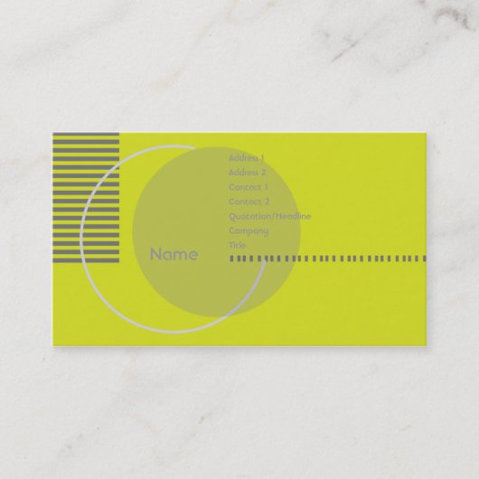 緑の幾何学的- Busihness 名刺 (正面)