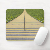 緑の座席の列間の競技場の階段 マウスパッド (マウス)