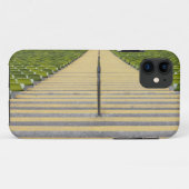 緑の座席の列間の競技場の階段 Case-Mate iPhoneケース (裏面(横))