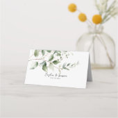 緑の座席表と書エレガント道 プレイスカード (裏面)