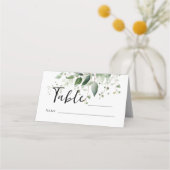 緑の座席表と書エレガント道 プレイスカード (正面)